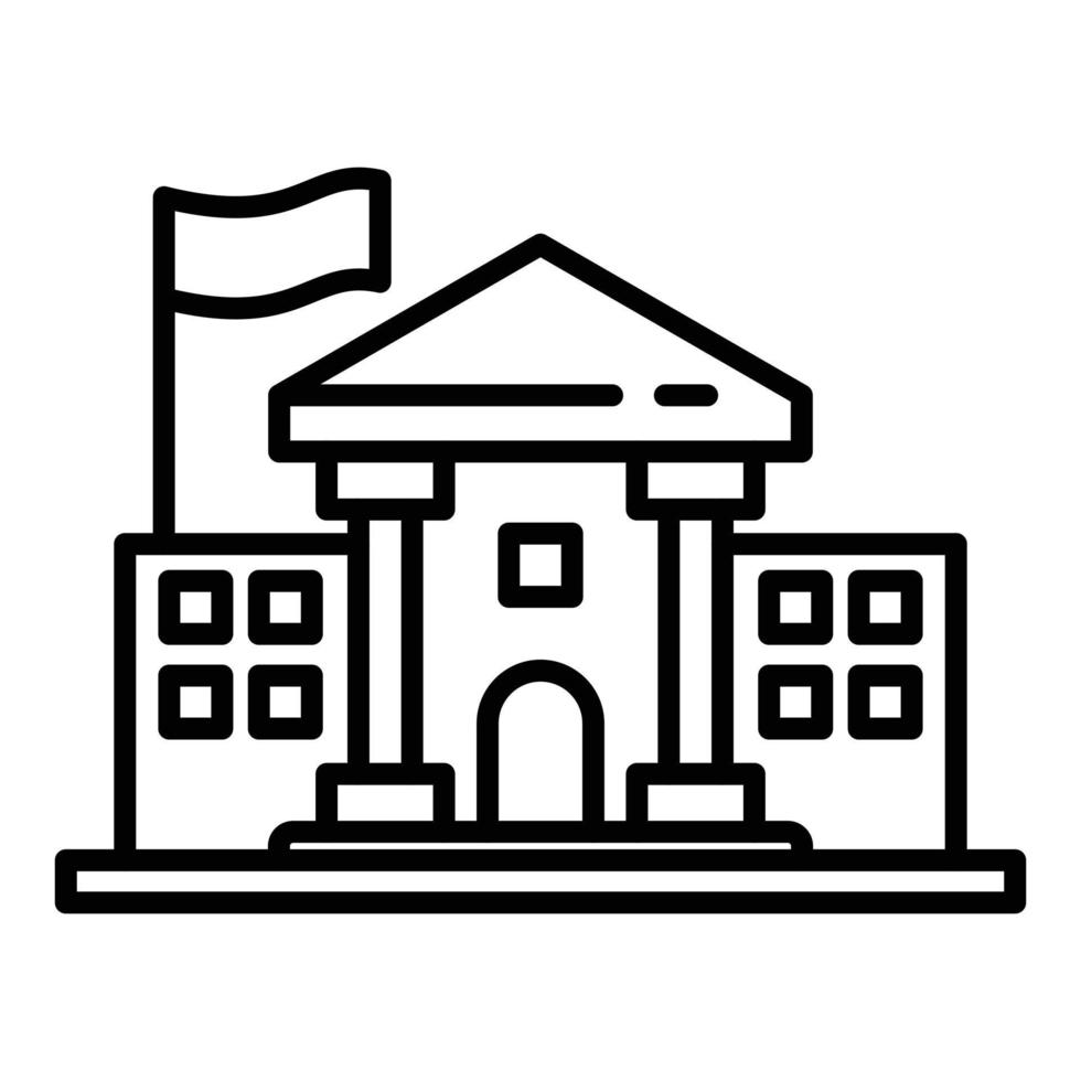 White House Line Icon vector