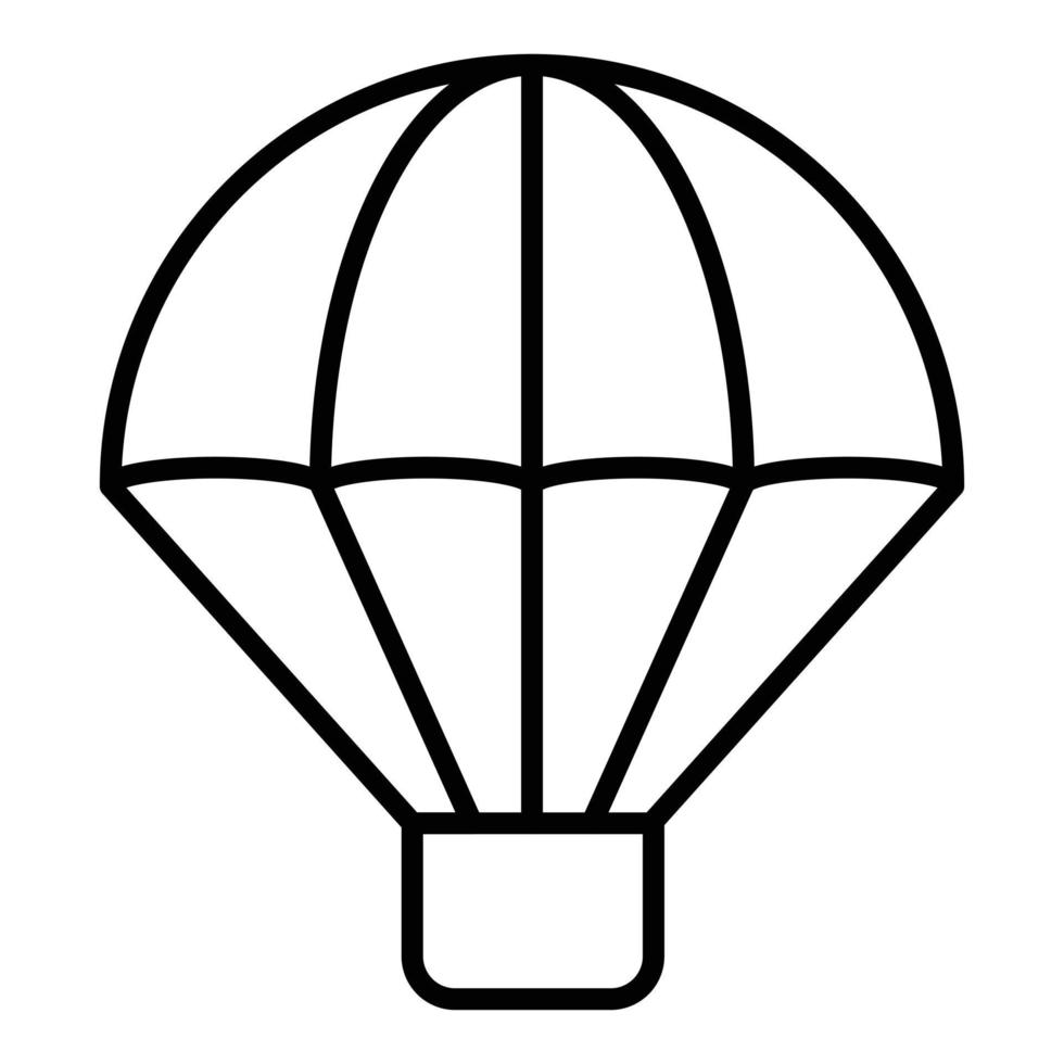 Army Parachute Line Icon vector