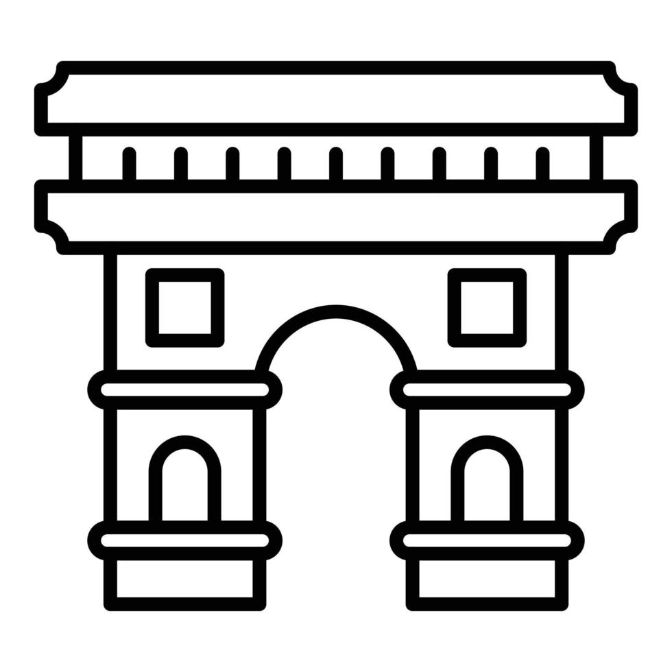 Arc De Triomphe Line Icon vector