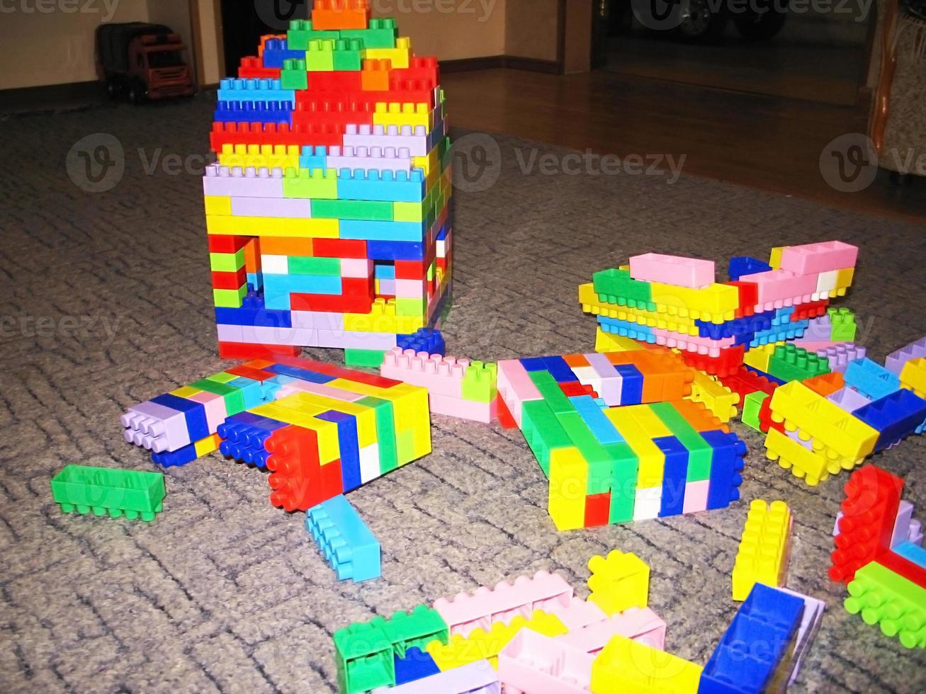 many multi-colored details from the children set. photo