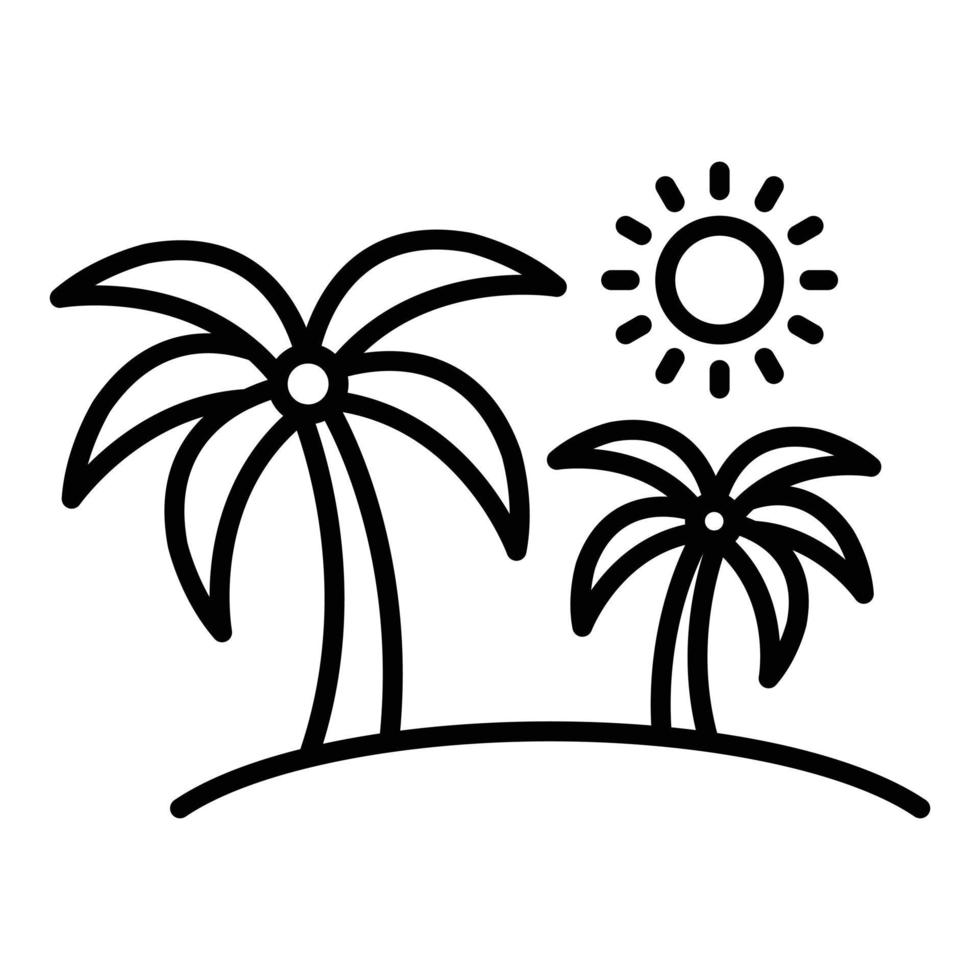 Island Line Icon vector