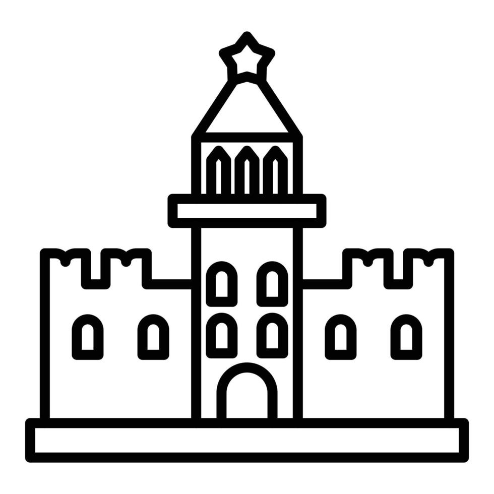 Kremlin Line Icon vector