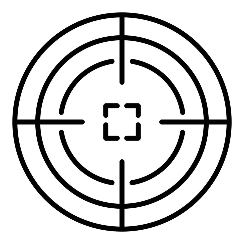 Shoot Target Line Icon vector