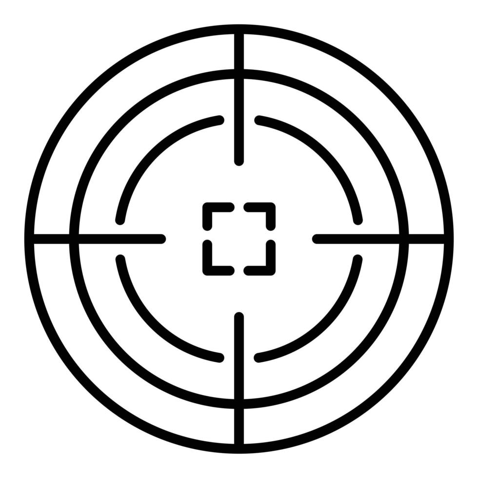 Shoot Target Line Icon vector