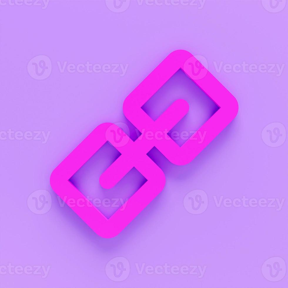 Blockchain link sign 3D cartoon symbol. Internet technology chain security business network concept illustration photo