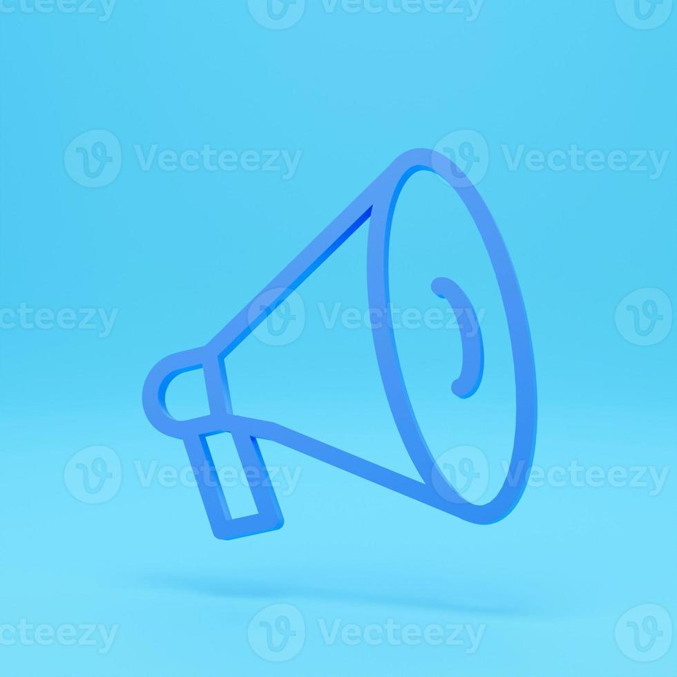 Loudspeaker 3d icon. Speaker for emergency announcements and promotions. Megaphone for global event alert and marketing information. Loud public audio broadcast photo