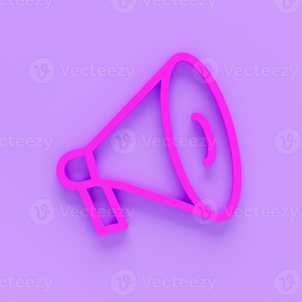 Loudspeaker 3d icon. Speaker for emergency announcements and promotions. Megaphone for global event alert and marketing information. Loud public audio broadcast photo