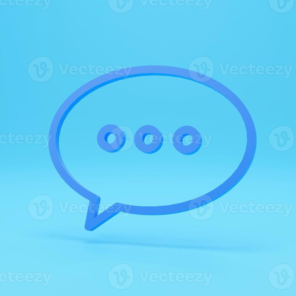 Pink Chat icon isolated on pink background. Speech bubbles symbol. Minimalism concept. 3d illustration 3D render. photo