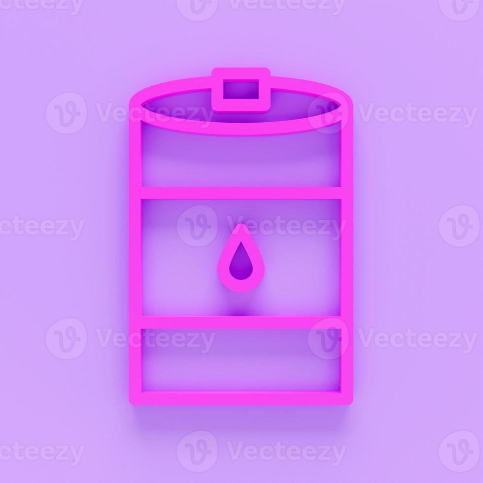 Gasoline fuel canister icon. Petrol can gallon gas tank fuel container 3d render illustration. photo