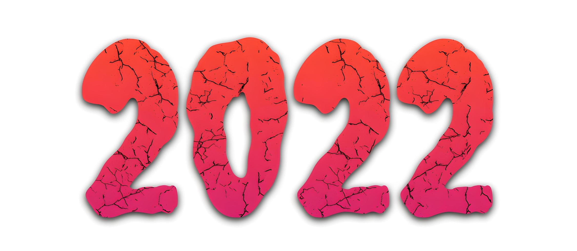 New Year 2022 Creative Design Concept. Monster Style Design. photo
