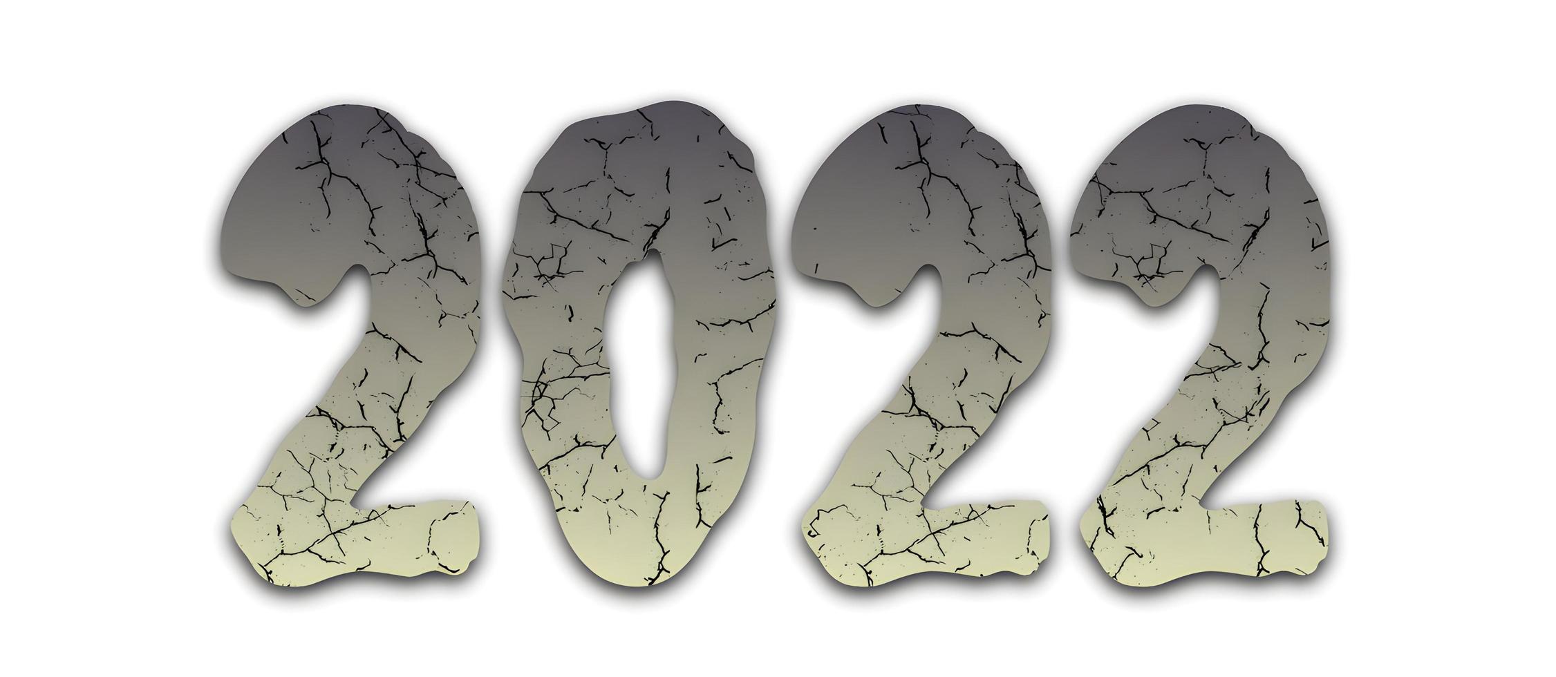 New Year 2022 Creative Design Concept. Monster Style Design. photo