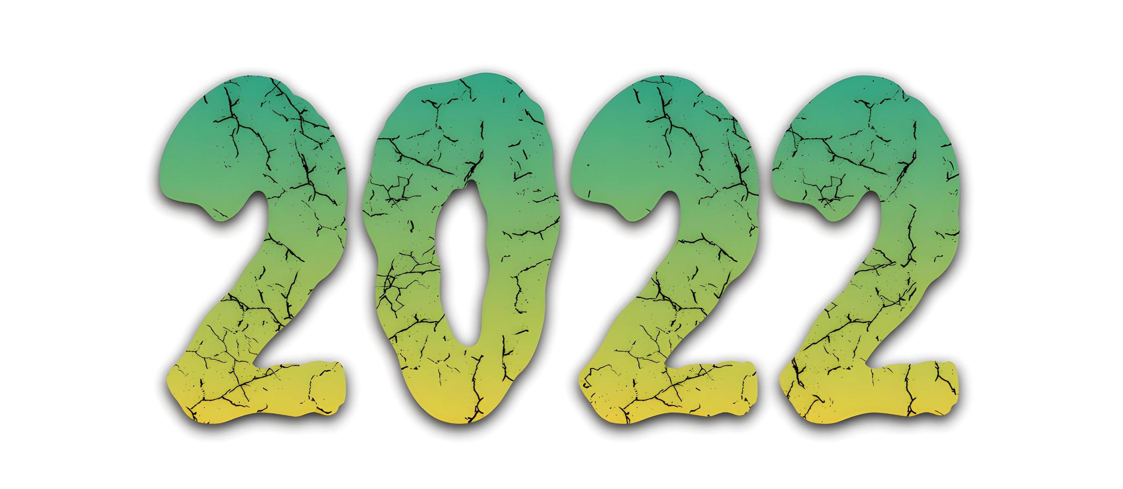 New Year 2022 Creative Design Concept. Monster Style Design. photo