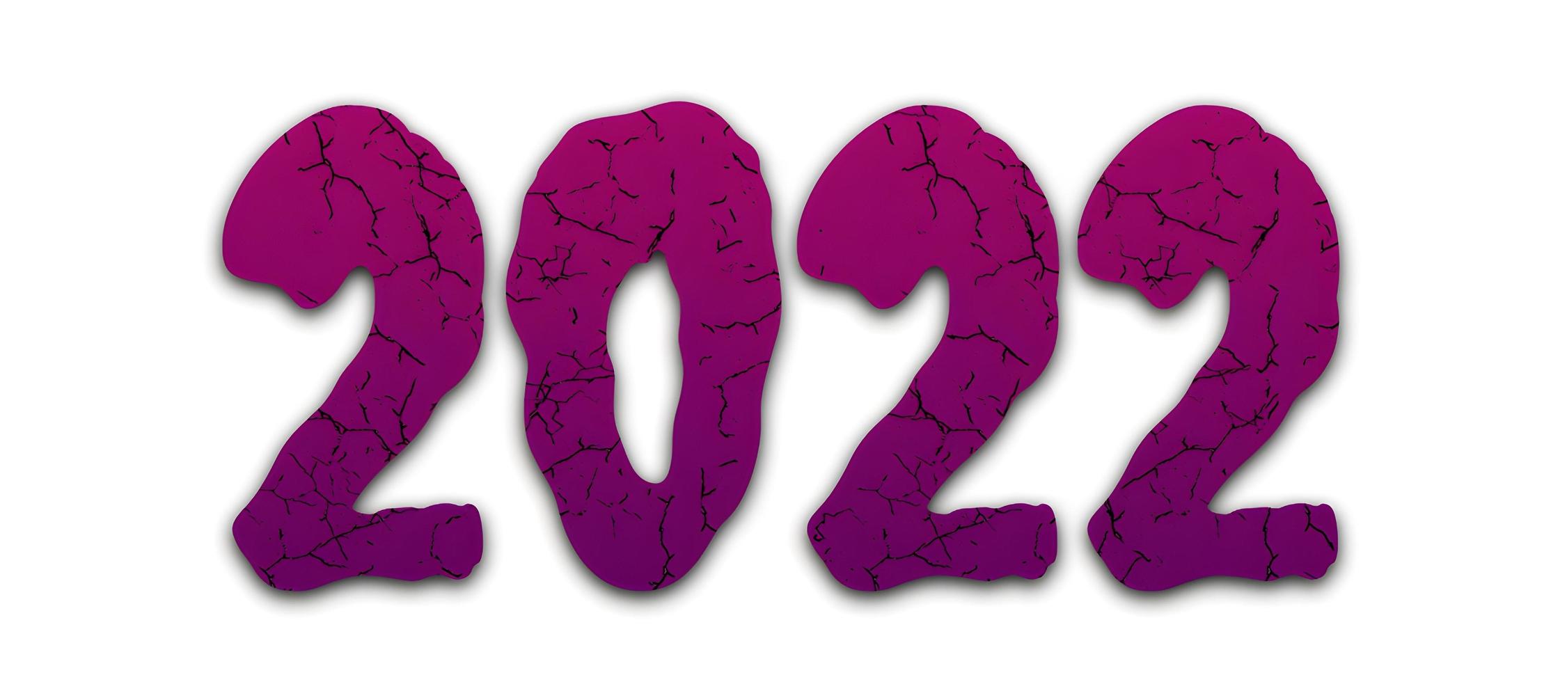 New Year 2022 Creative Design Concept. Monster Style Design. photo