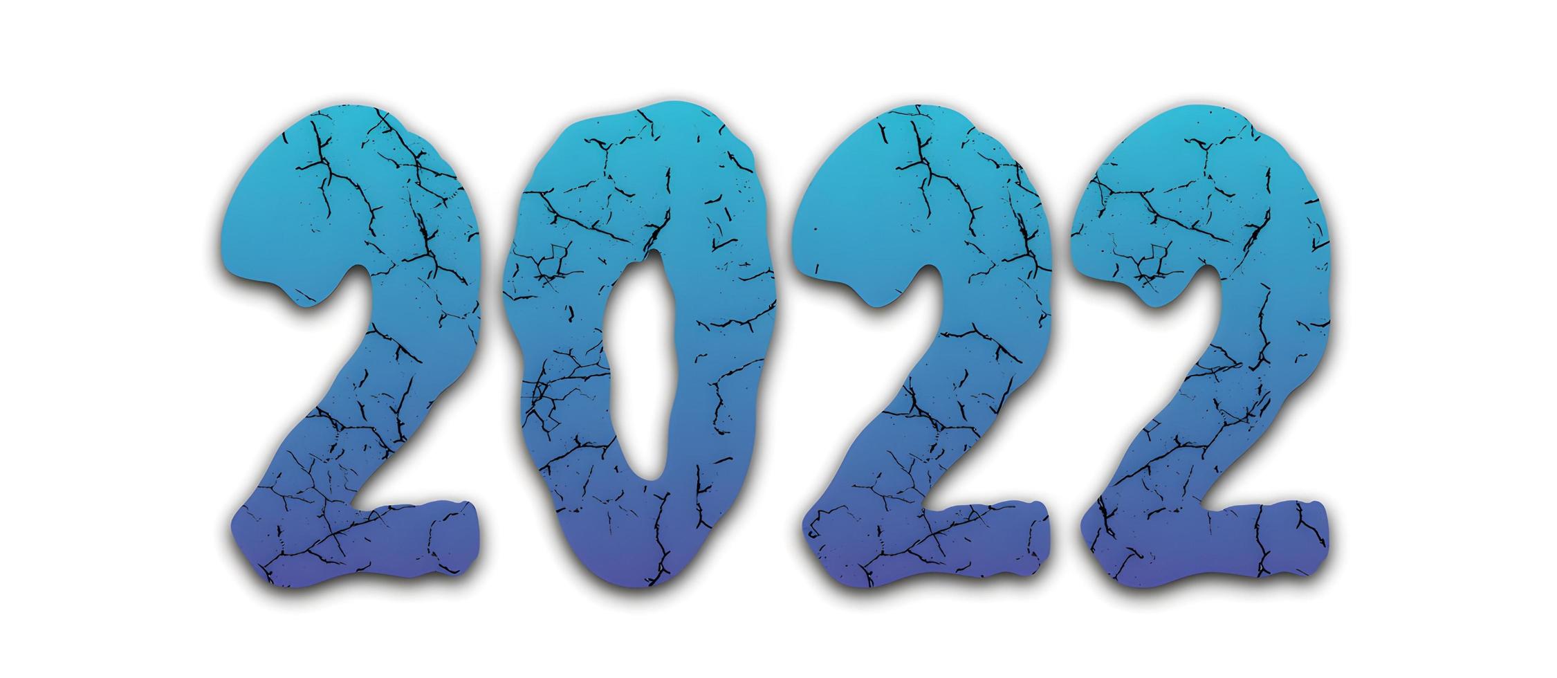 New Year 2022 Creative Design Concept. Monster Style Design. photo