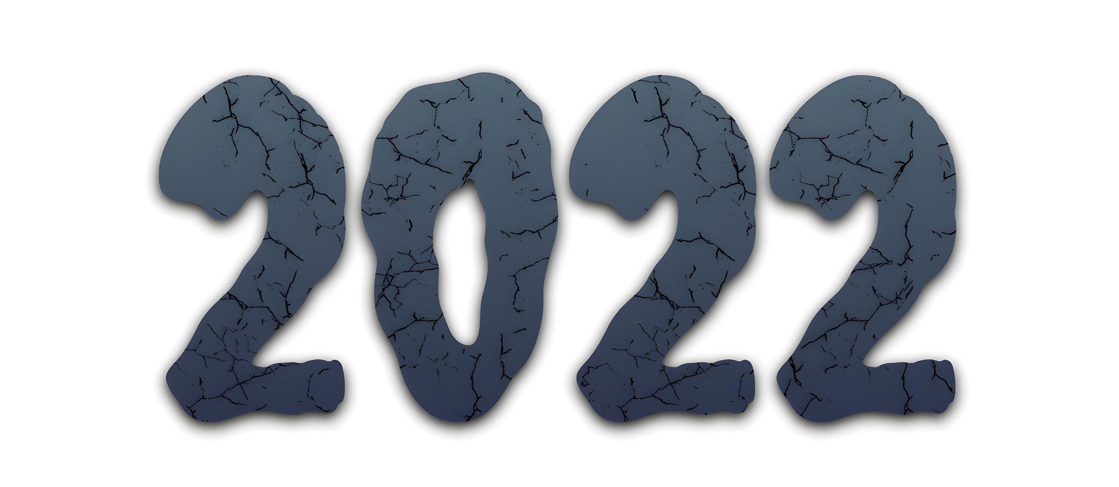New Year 2022 Creative Design Concept. Monster Style Design. photo