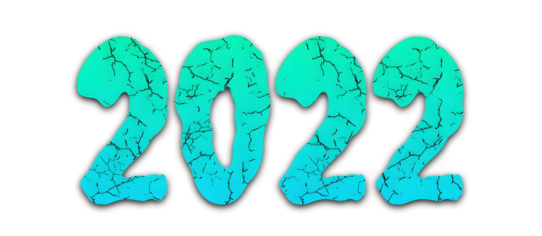 New Year 2022 Creative Design Concept. Monster Style Design. photo