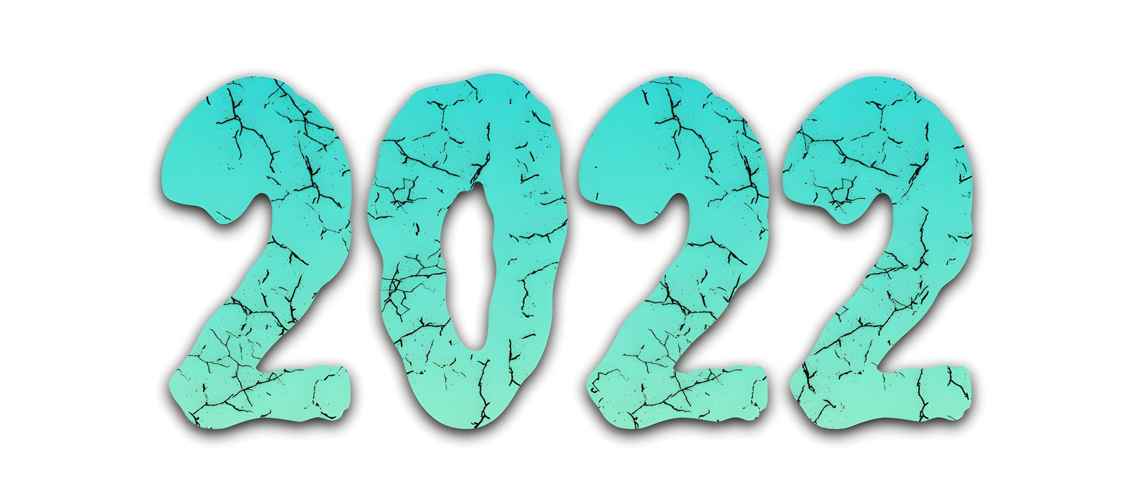 New Year 2022 Creative Design Concept. Monster Style Design. photo