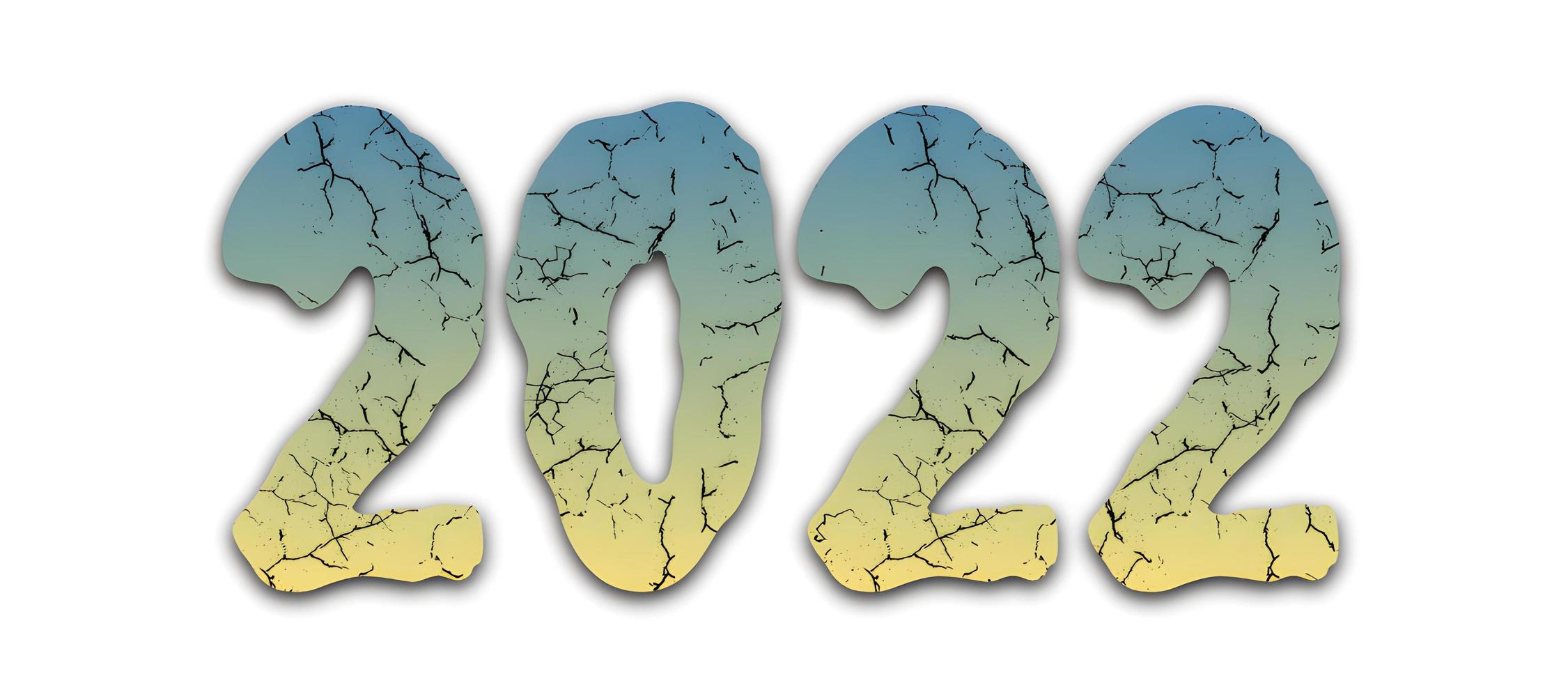 New Year 2022 Creative Design Concept. Monster Style Design. photo