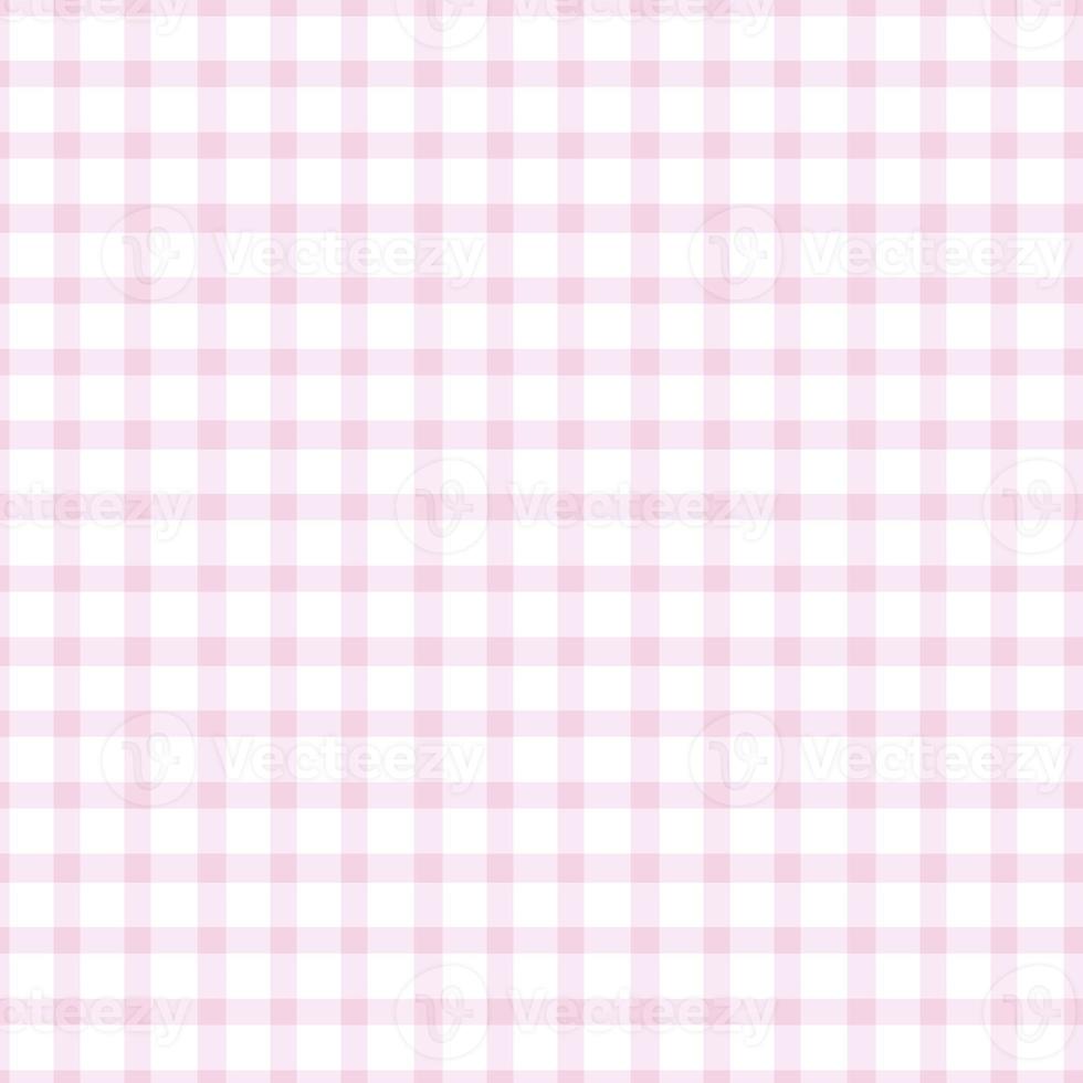 Pink plaid pastel pattern of white background. photo