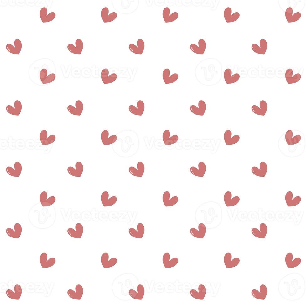 heart red color seamless pattern on white background. photo