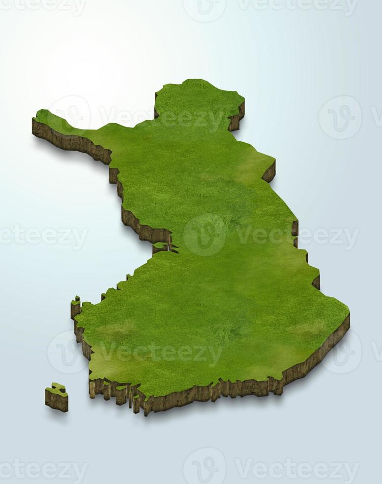 3D map illustration of finland photo