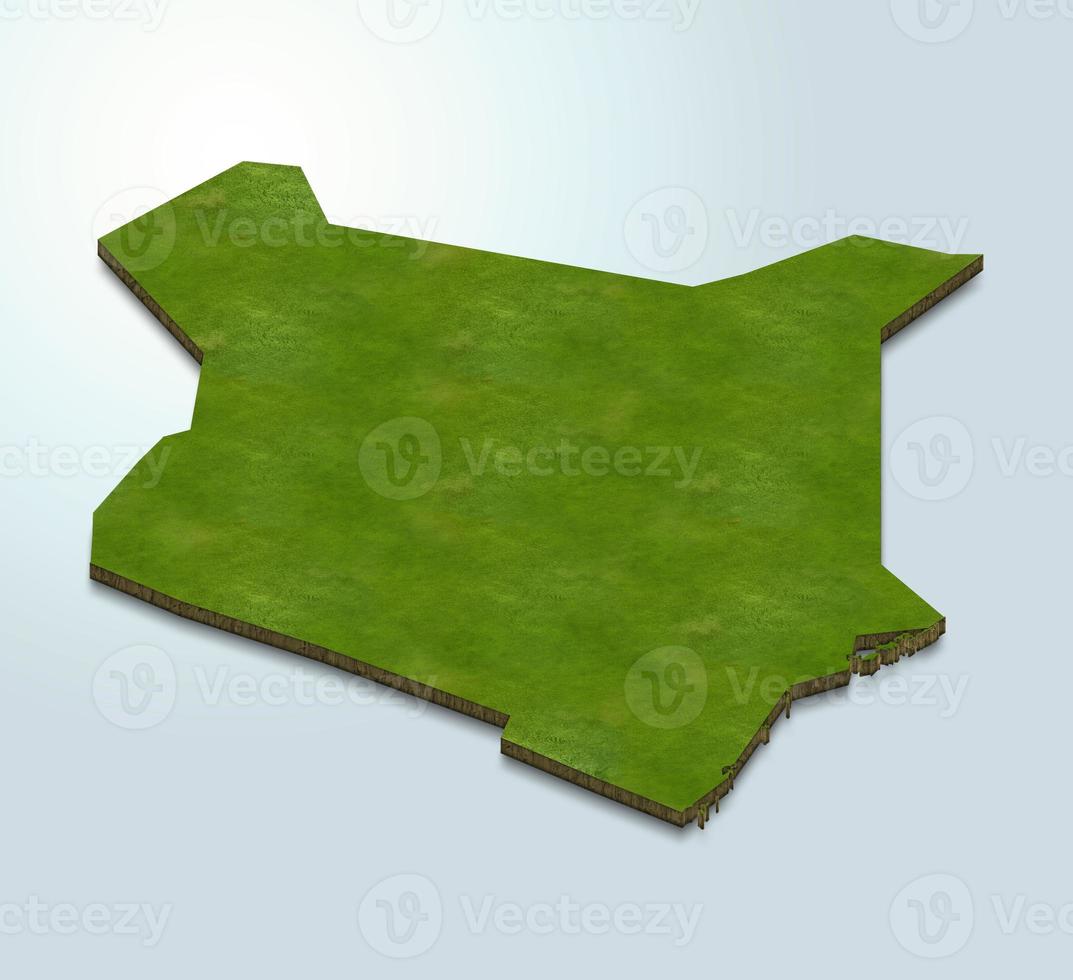 3D map illustration of Kenya photo