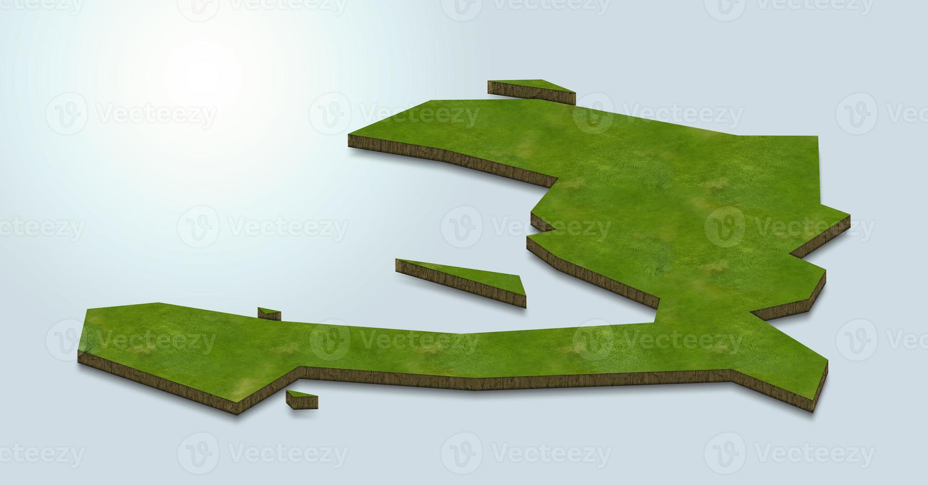 3D map illustration of Haiti photo