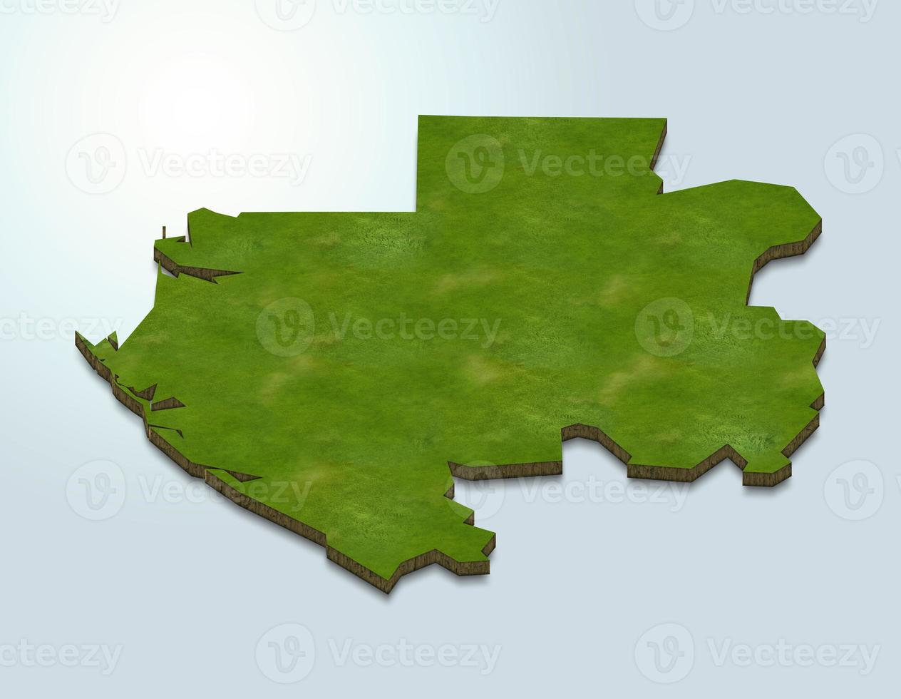3D map illustration of Gabon photo