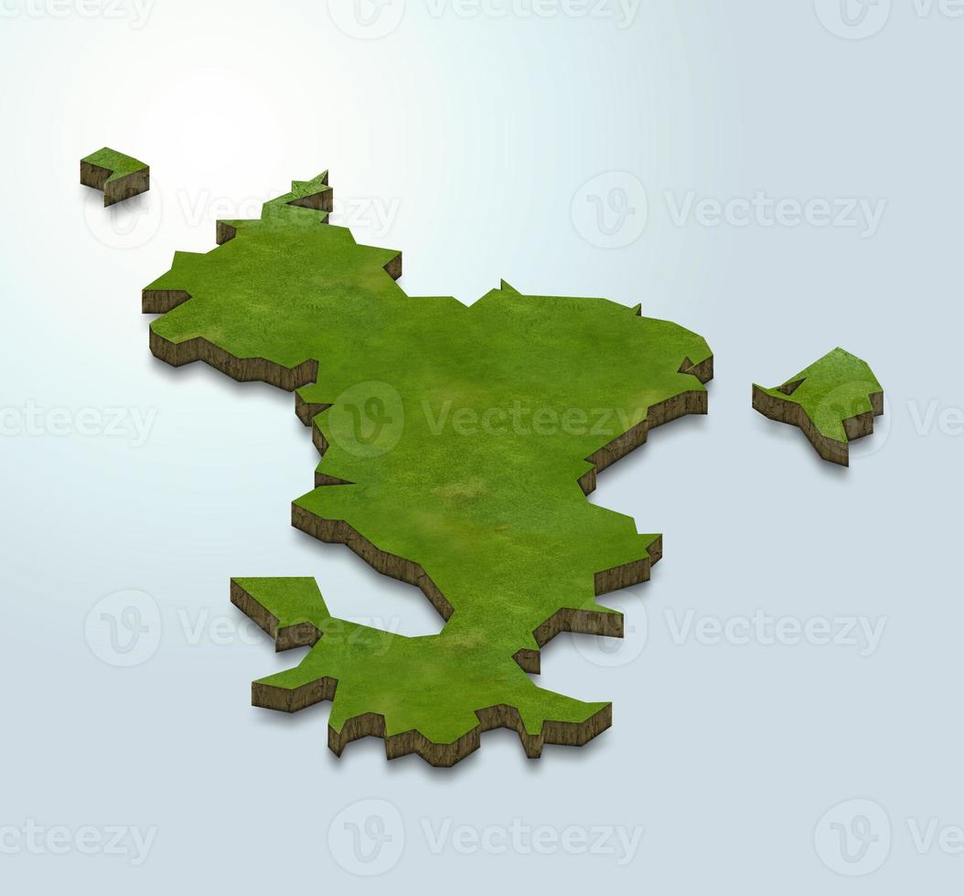 3D map illustration of Mayotte photo