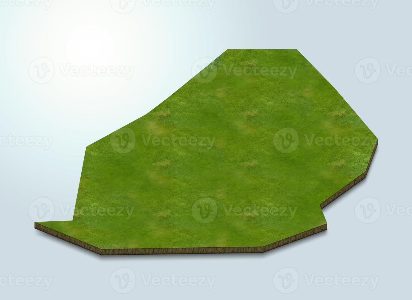 3D map illustration of Mauritius photo