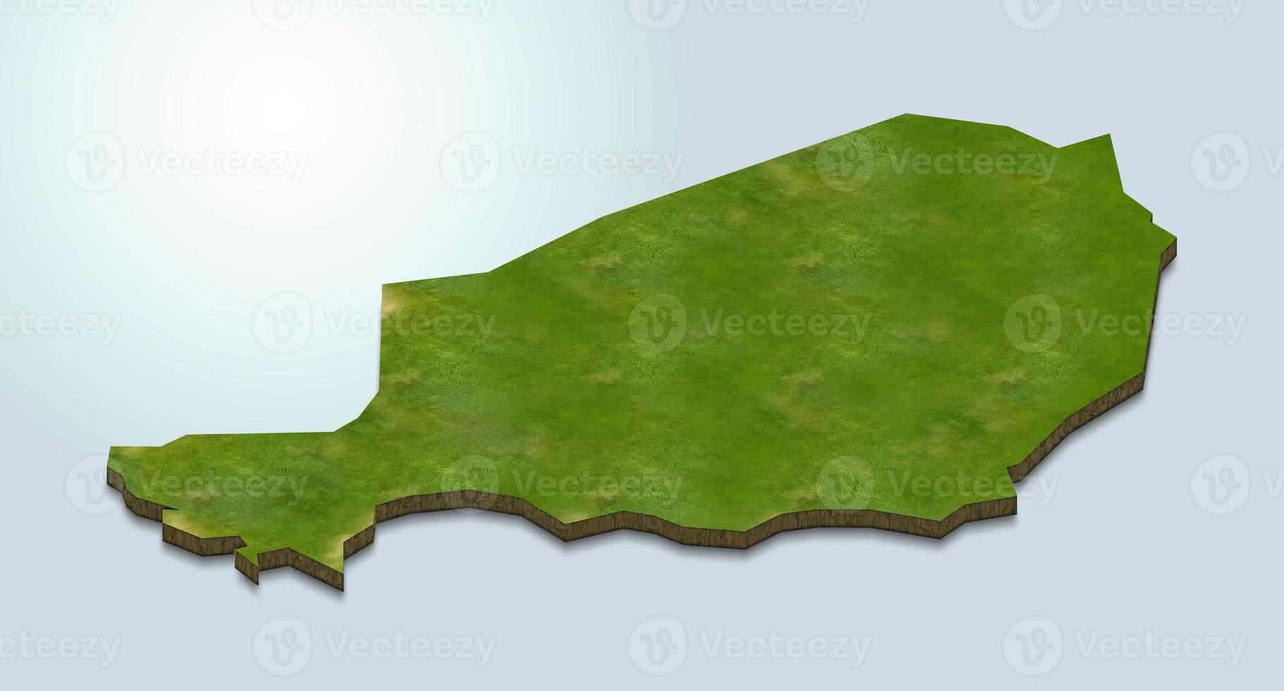 3D map illustration of Niger photo