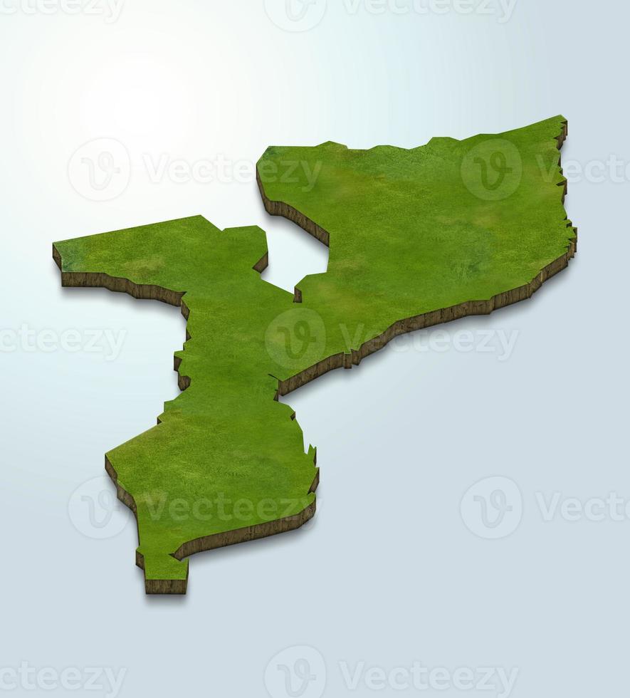 3D map illustration of Mozambique photo