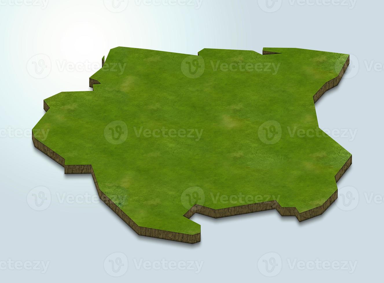 3D map illustration of Suriname photo