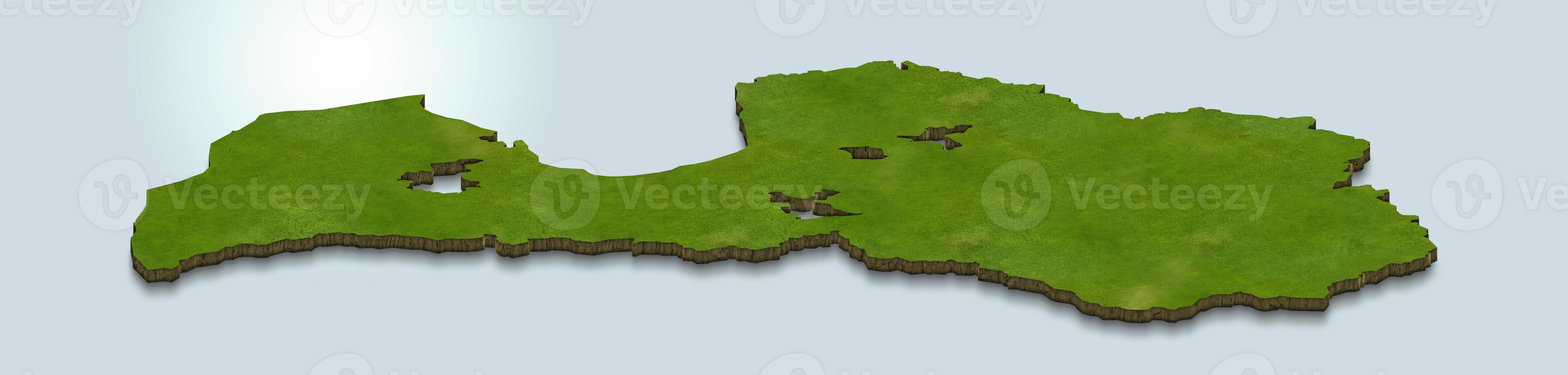 3D map illustration of Latvia photo