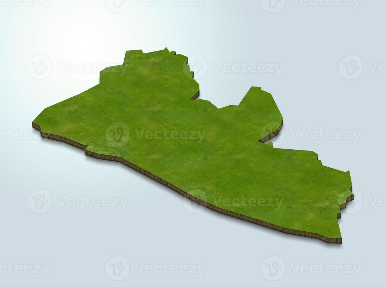 3D map illustration of Liberia photo