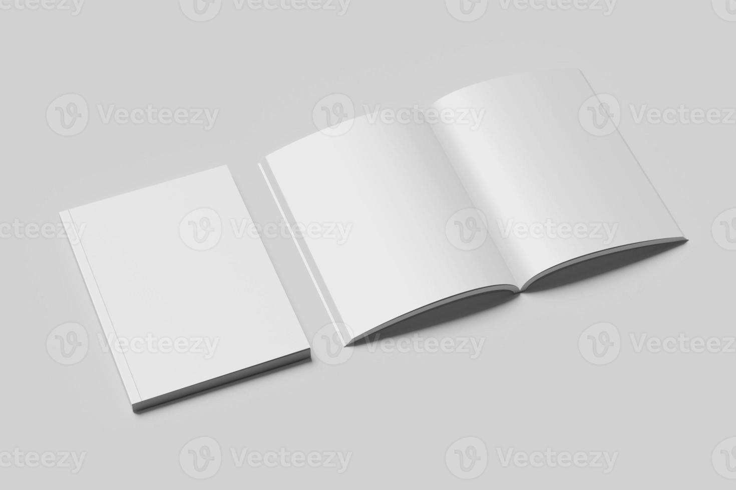 Blank white mock up book photo