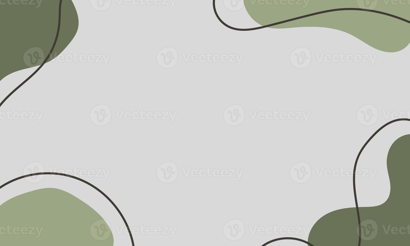 green nature minimalist background with frame photo