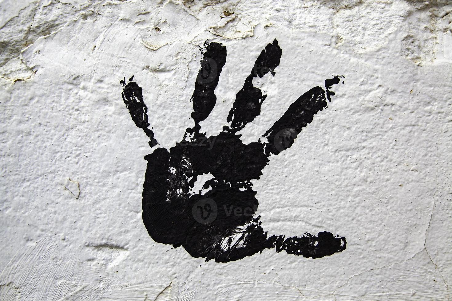 Blood handprint symbol photo