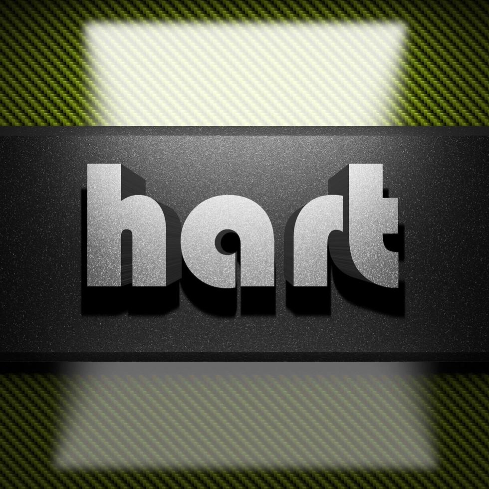 hart word of iron on carbon photo