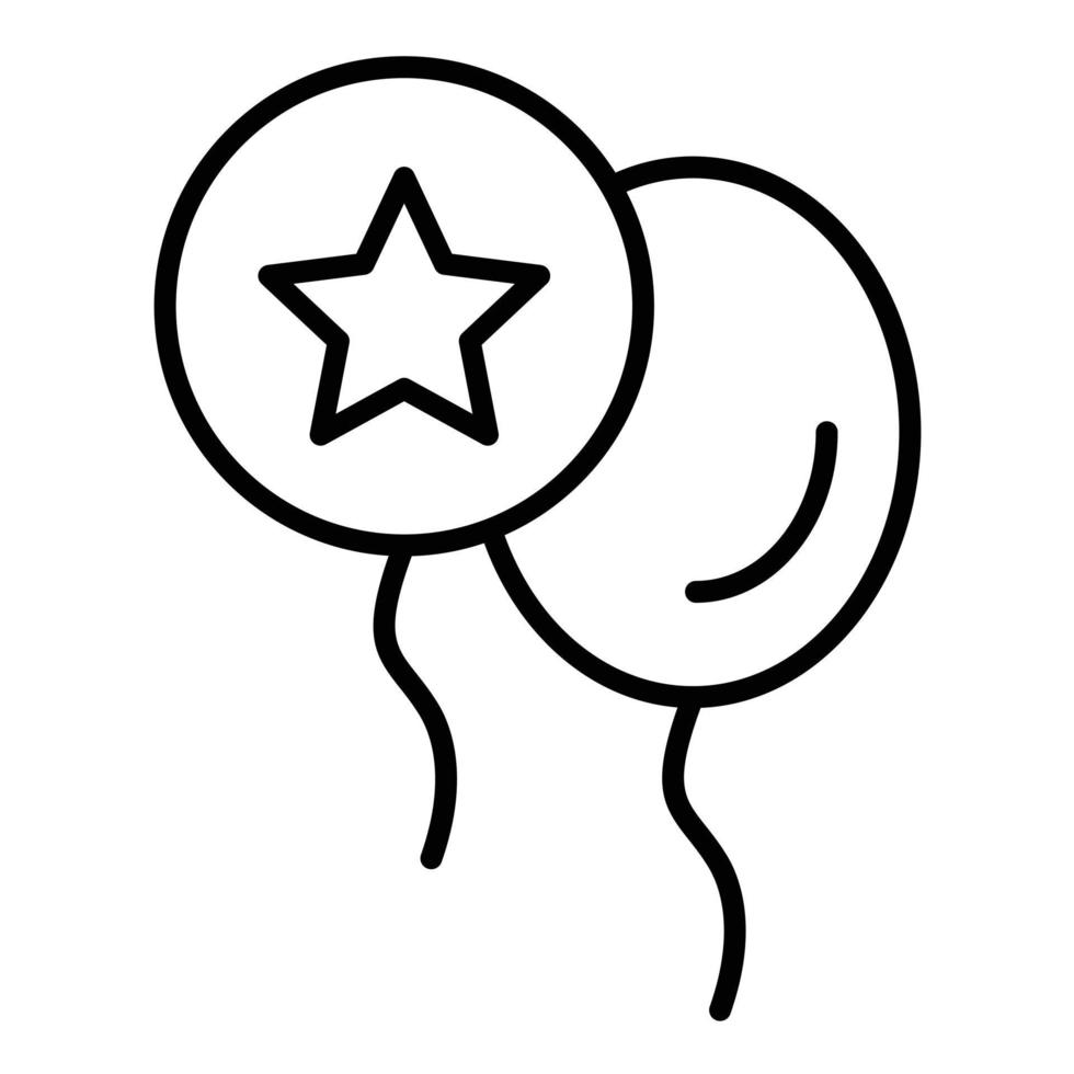 Balloons Line Icon vector