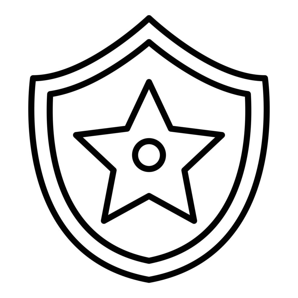 Sheriff Line Icon vector