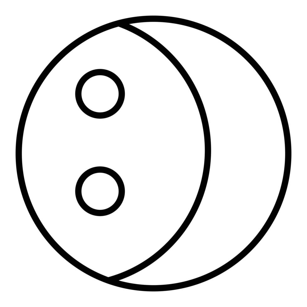 Lunar Eclipse Line Icon vector