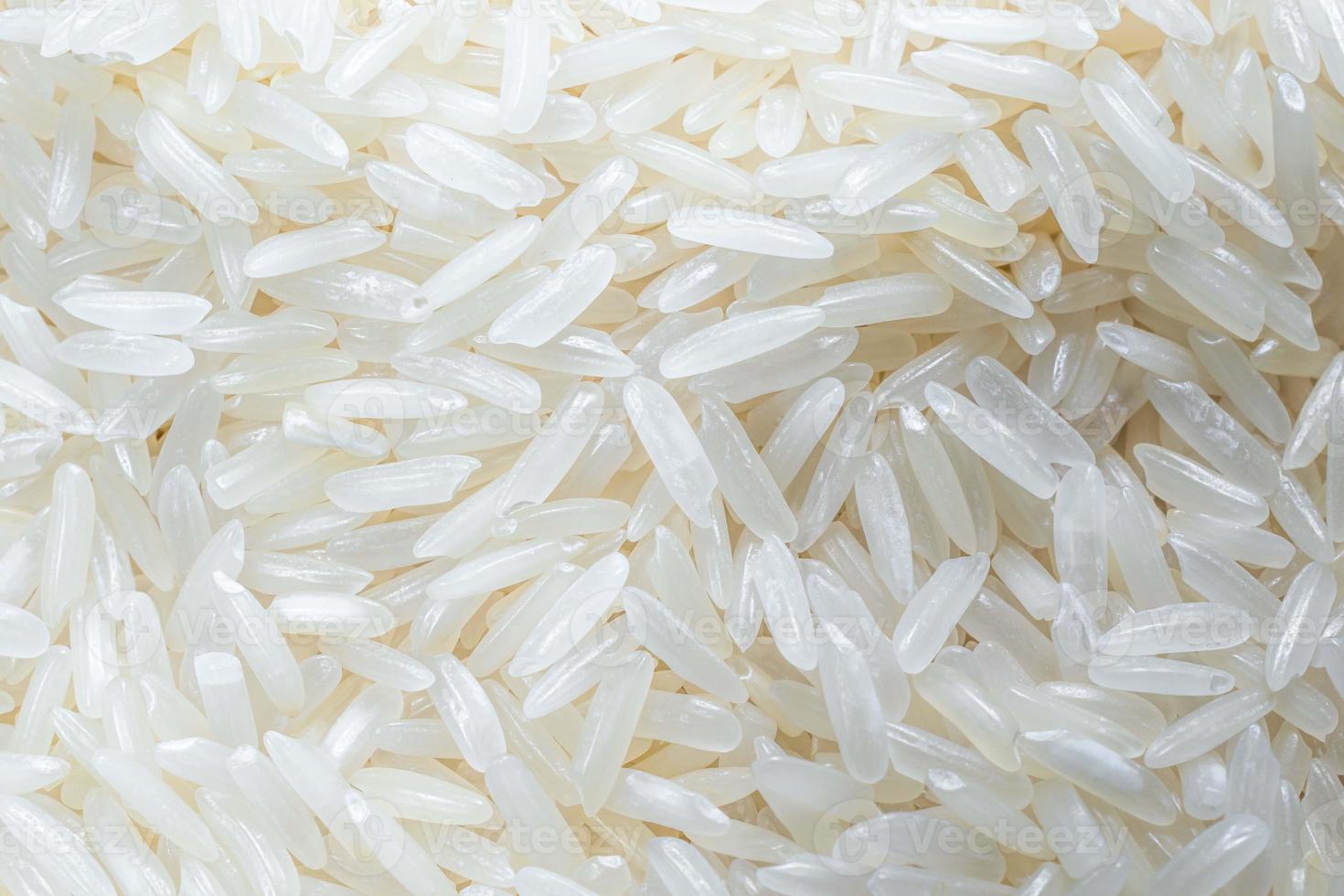 patrón de grano de arroz blanco de cerca, comida asiática. foto