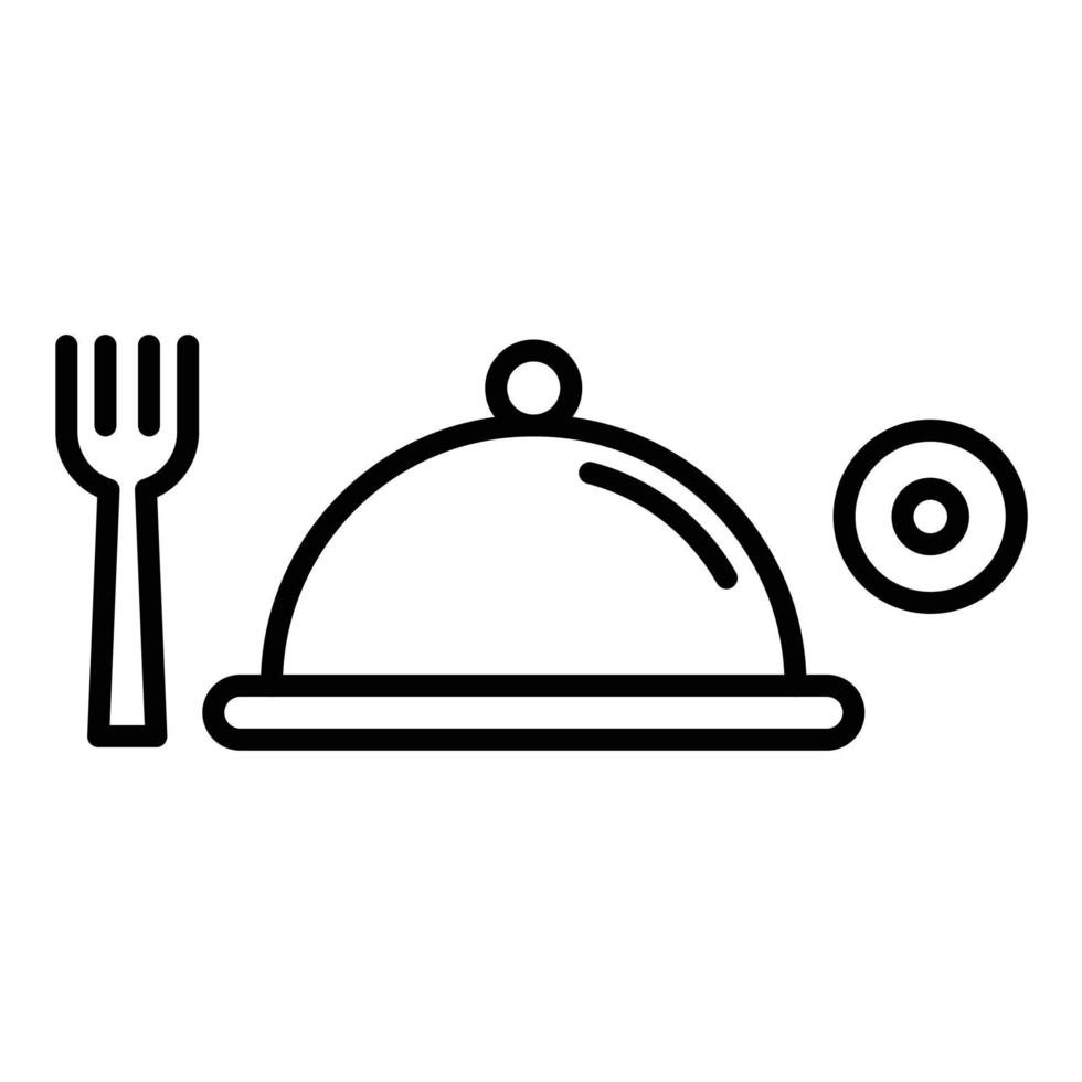 icono de línea de catering vector