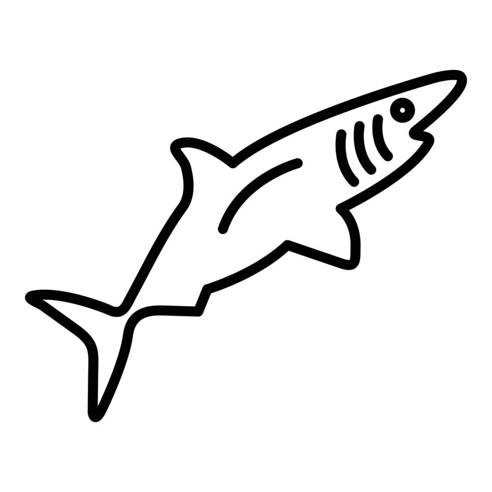 Shark Line Icon vector
