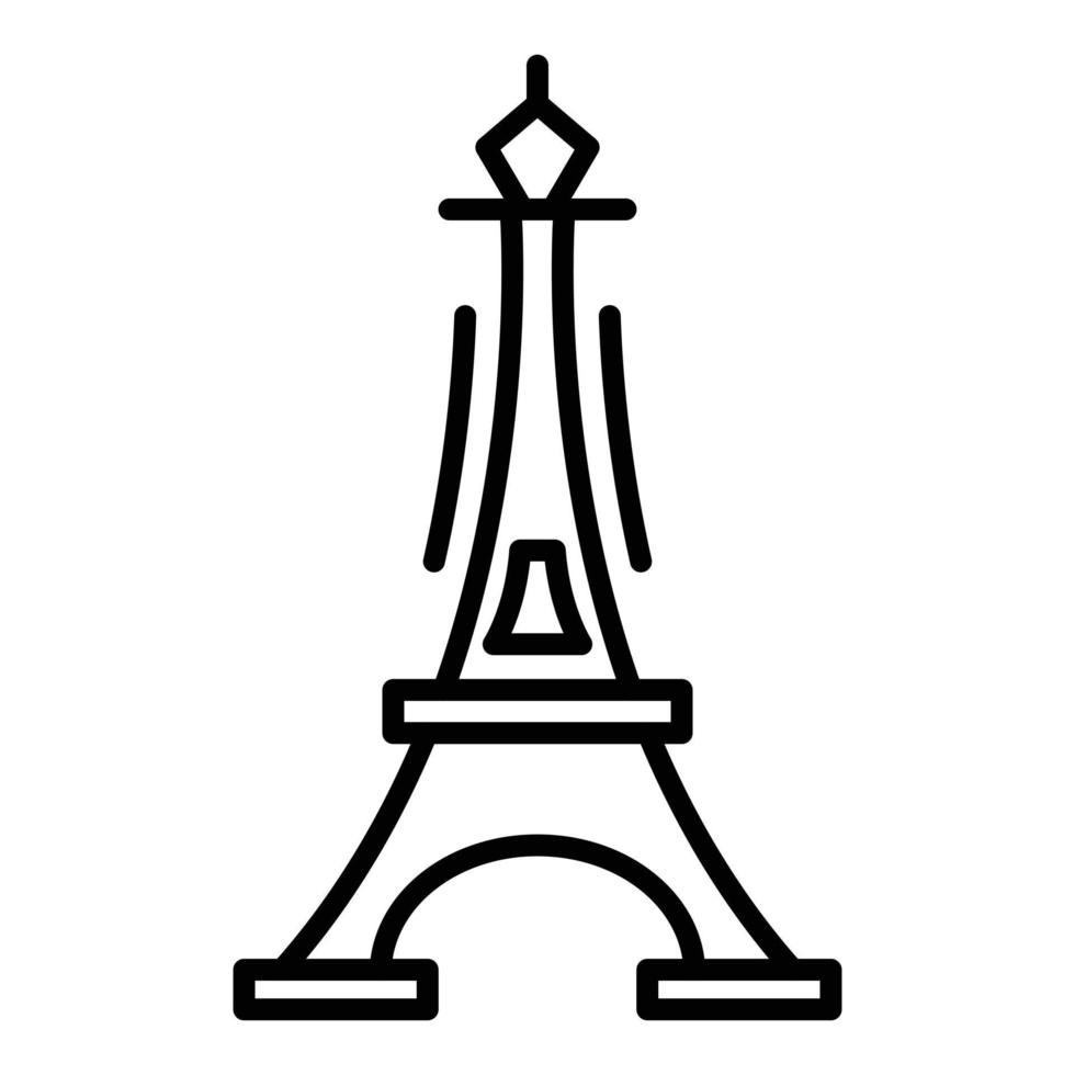 Eiffel Tower Line Icon vector