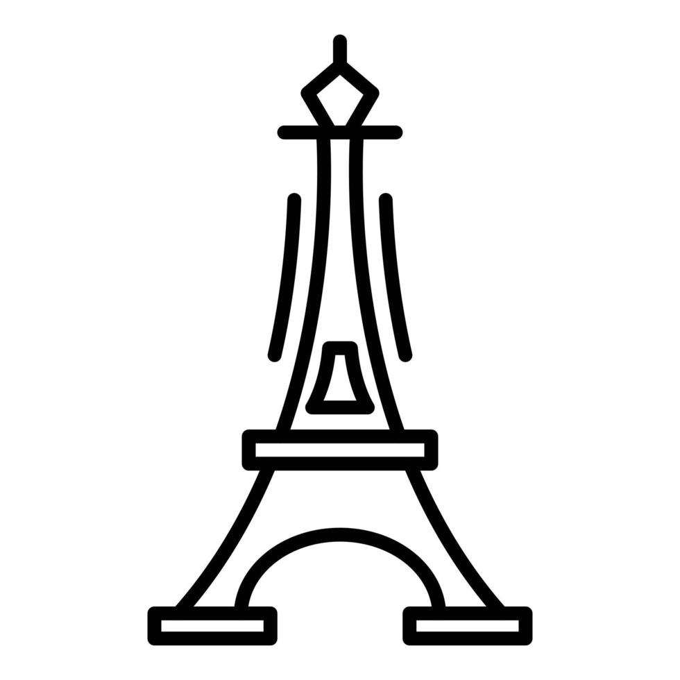 icono de la línea de la torre eiffel vector