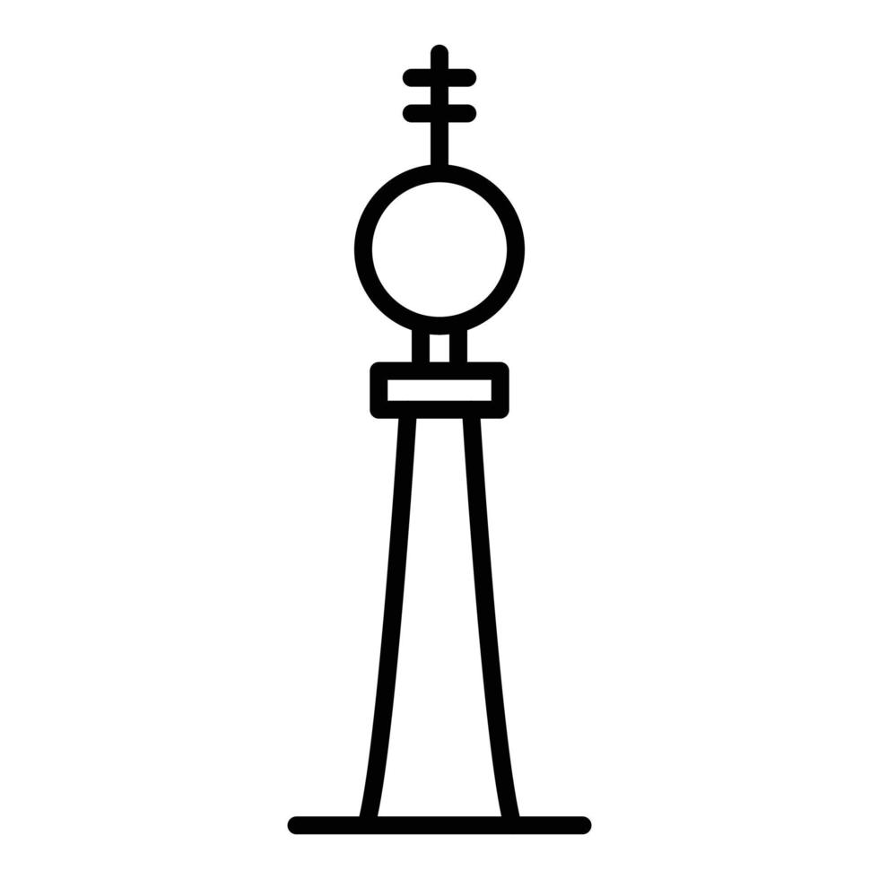 icono de línea de fernsehturm berlín vector