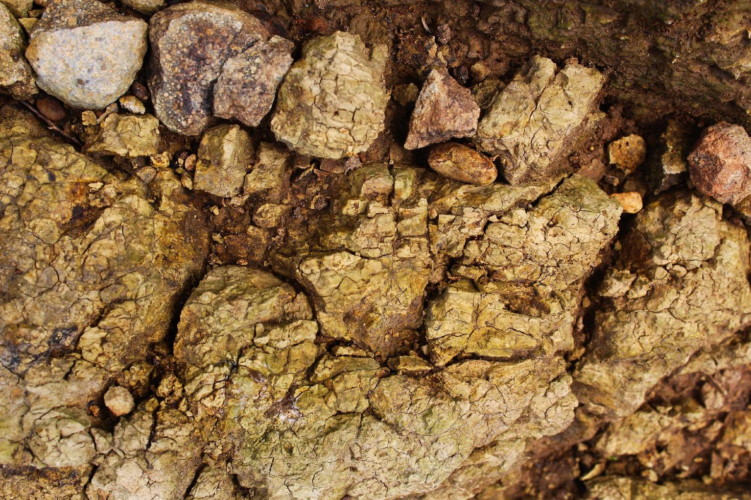 textured hard soil and stone photo