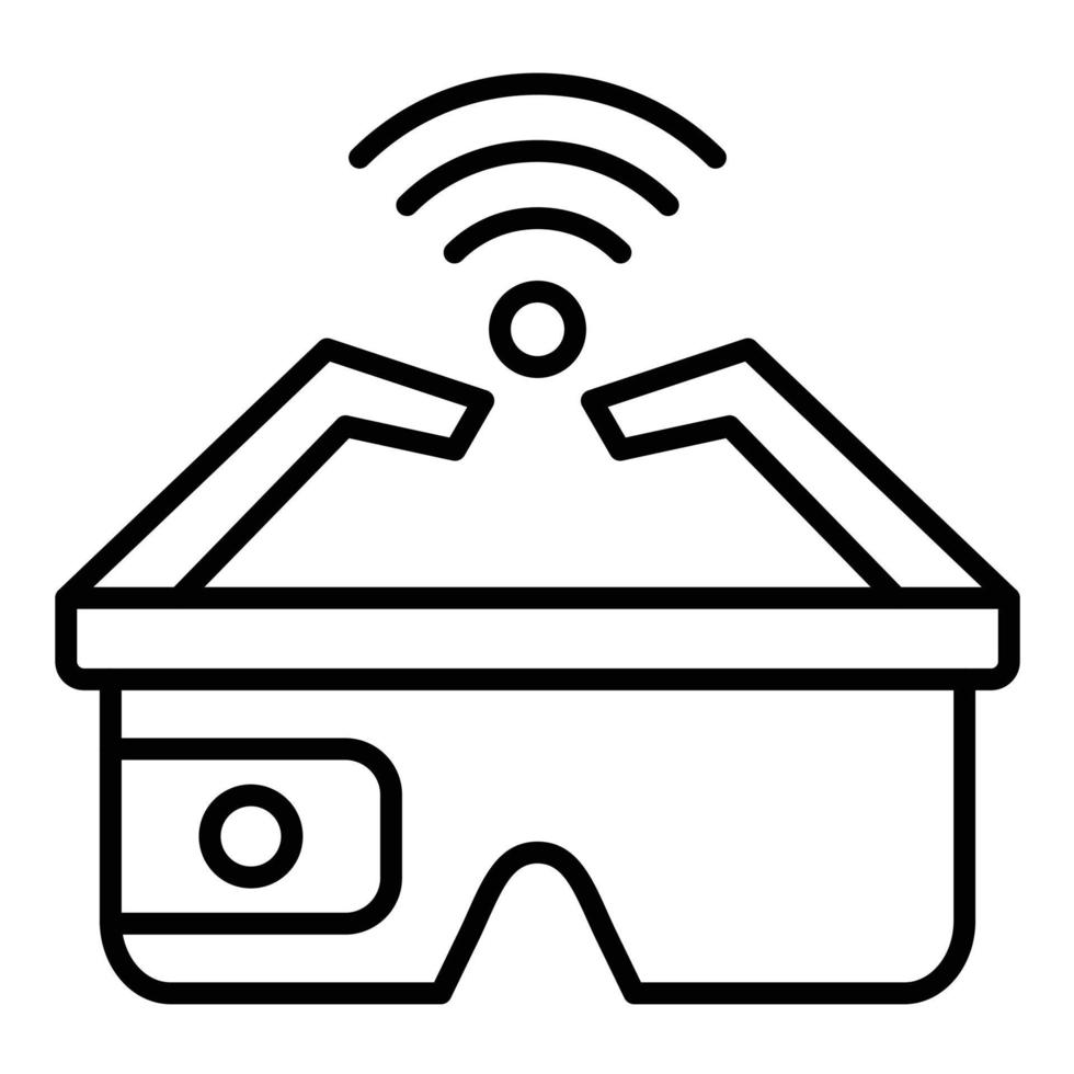 Smart Glasses Line Icon vector